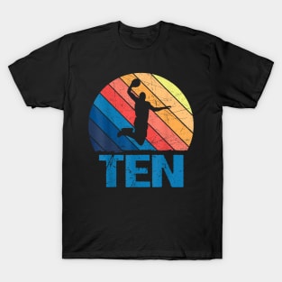10th Birthday Basketball 10 Years Old Boy Girl T-Shirt